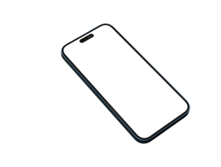 Smartphone. Mobile phone Template. Telephone 3d