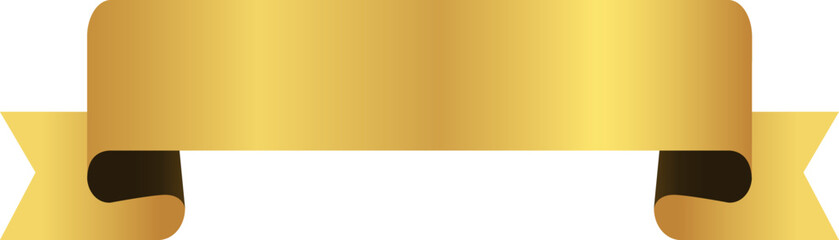 vector design element - gold colored ribbon banner label