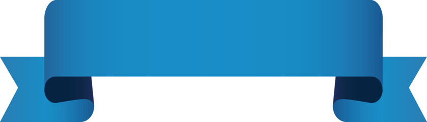 vector design element - blue colored ribbon banner label