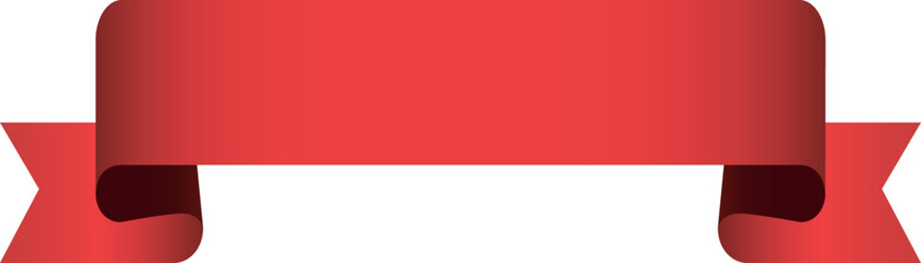 vector design element - red colored ribbon banner label