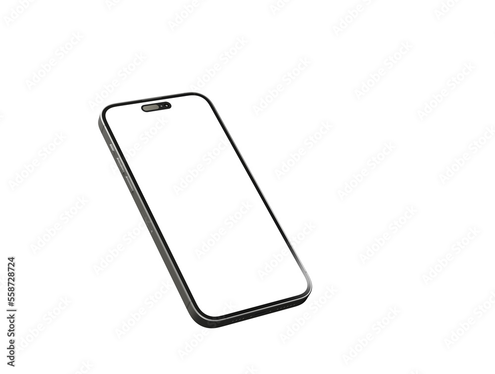 Poster Mock up of smartphone - 3d rendering