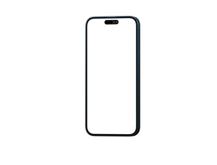 3d smartphone with blank screen isolated