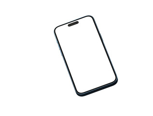 Smartphone frameless blank screen mockup