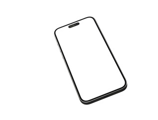 Modern glass smartphone hanging over the table
