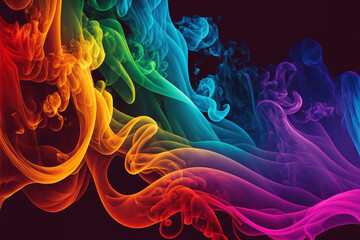 Colored Smoke Abstraction - Vibrant Vapor Flowing