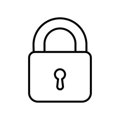 Lock icon. Vector line. Editable outline stroke.
