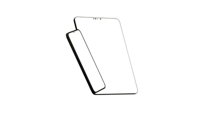 Realistic horizontal black tablet pc pad computer mockups