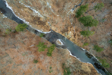 Winter Creek from an aerial view 
