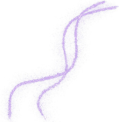 Purple glitter hand-drawn curve line