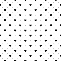 Heart pattern - seamless polka vector background