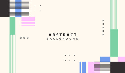 Elegant and simple abstract geometric background vector design with cute color