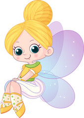 Fototapeta na wymiar cute fairy character doll