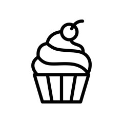 Cup cake icon vector design template