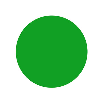 Huge green dot on white background. Green dot vector.