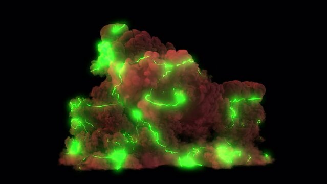 Sci Fi futuristic explosion or a magical explosion with electric arcs