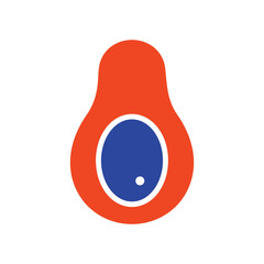 Avocado tropical fruit vector glyph icon