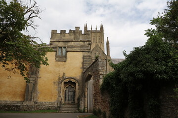 Fototapeta na wymiar The Bishop’s Palace & Gardens in Wells, Somerset England