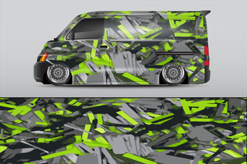 racing car wrap design for vehicle vinyl stickers and automotive company sticker livery