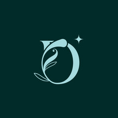 Obraz premium stylish floral beauty logo royal logo D