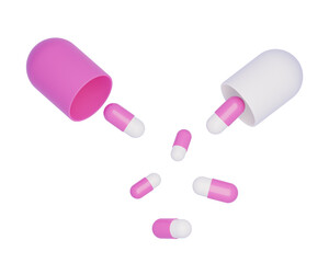 Pharmacy concept Health care add minimal style Medical drugs Safe treatment and protection from diseases  3d aid render illustration