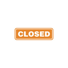 Closed Sign for Store Icon Template	
