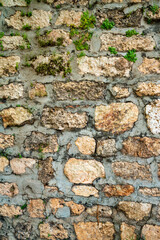 Old Stone Wall Texture.  Brick Background