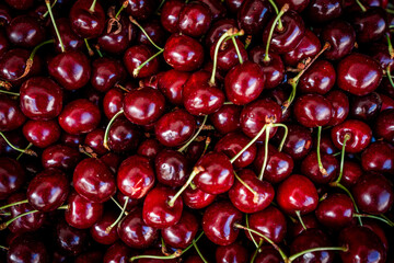 Sweet cherry on a farm market