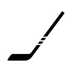 Hockey stick icon. Black silhouette. Side view. Vector simple flat graphic illustration. Isolated object on a white background. Isolate. - obrazy, fototapety, plakaty