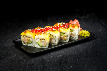 Sushi with mango