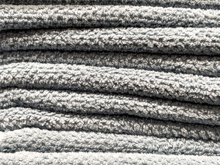 Fabric background. Folded fabric on a shelf.