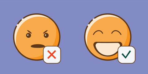 Customer review concept. Vector. Rating golden stars. Feedback, reputation and quality concept. Satisfied customer and dissatisfied customer.