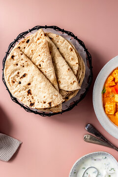 Stack of Indian roti (Chapati)