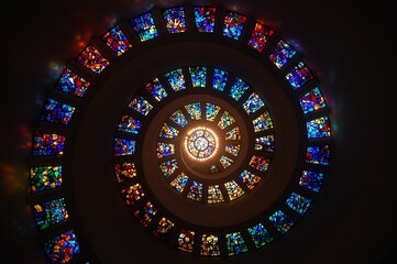 stained glass window in church