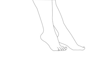 Girl bare feet - hanging legs