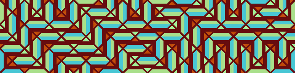 Color Rhombus tile tessellation pattern illustration
