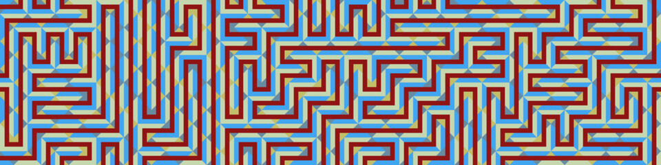 Color Rhombus tile tessellation pattern illustration