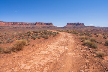 hiking the murphy trail loop in the island in the sky in canyonlands national park, usa