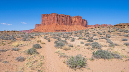 hiking the murphy trail loop in the island in the sky in canyonlands national park, usa