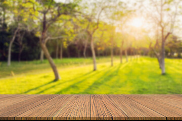 table background and spring time on a natural blurred background