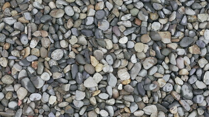 Diverse small rocks patterns gravel