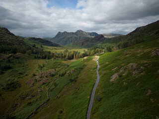 Amazing Lake District National Park - aerial view - travel photography