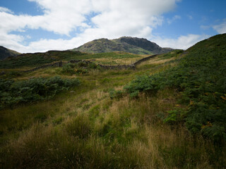 Wonderful Lake District National Park with its stunning landscape - aerial view - travel photography