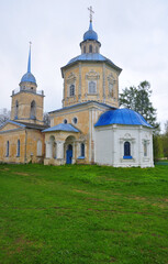 Fototapeta na wymiar Church of the Assumption of the Blessed Virgin in the village of Bernovo. Tver region, Russia