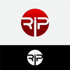 Creative letter RIP logo design. RIP creative initials monogram vector collection. RIP letter design.
Letter RIP Line Modern Abstract Brand, Business Logo.