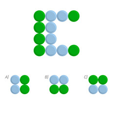 Find the Missing Piece. Shape completion questions, Find next shape