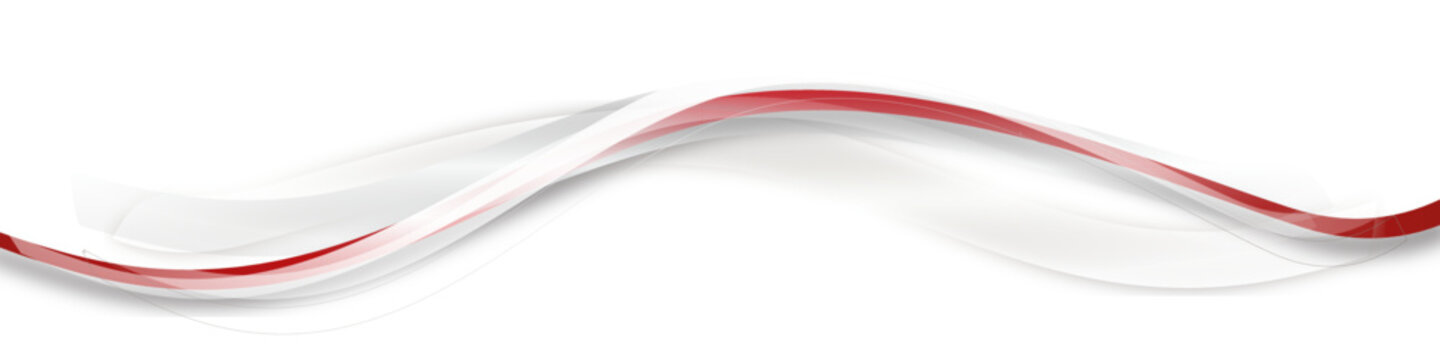 Rot Welle Wellen Band Banner