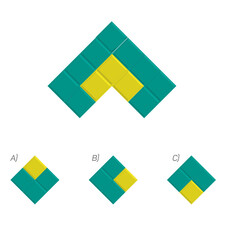 Find the Missing Piece. Shape completion questions, Find next shape