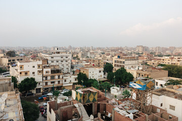 Giza Cityscape near the Great Pyramids of Giza