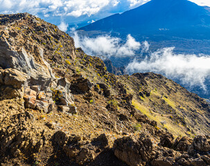 Obraz premium View Overlooking The Rim of Haleakala Crater, Haleakala National Park, Maui, Hawaii, USA