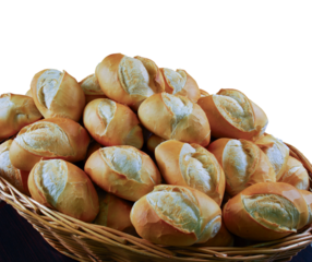 French bread basket, bakery food